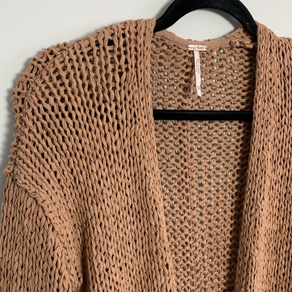 Free People Simply Sienna Cardigan Camel Size XS - Picture 5 of 12